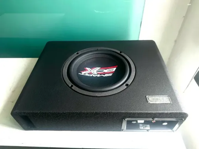 Subwoofer Slim Boog smart box caixa ativa já amplificada 200rms completa Sub dutado - Novo