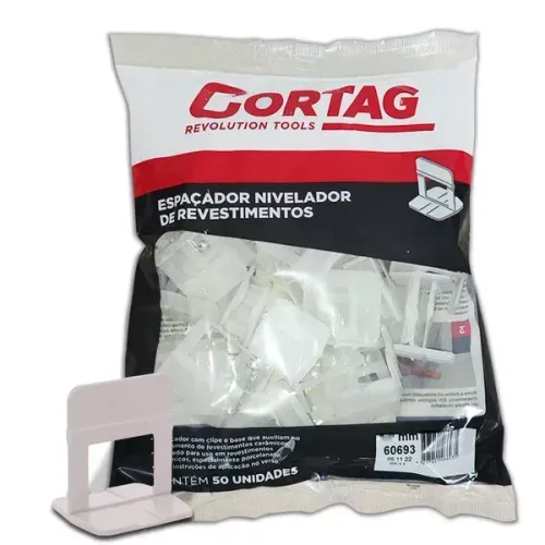 Espaçador Nivelador 3,0mm Cortag 61692 Pacote 50 Peças