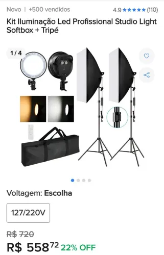 Kit Iluminação Led SoftBox