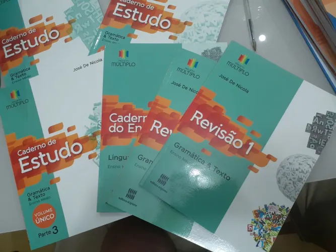 Livro Projeto Multiplo Gramatica e Texto Ensino Medio COM 6 LIVROS ACEITO OFERTA 