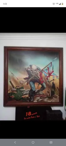 Quadro Iron Maiden - The Trooper ( 1,17 x 1,17 )*Exclusivo