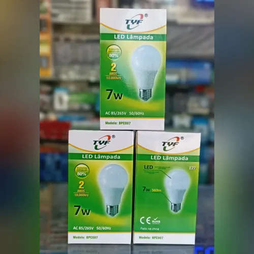 Lâmpada LED 7W TYF - Economia e Durabilidade(Honestidade e Qualidade é na JK eletrônicos)