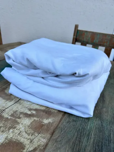 Lençol Solteiro 100% Algodão Brancos com Elástico