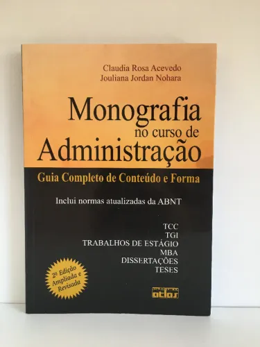 Livro Monografia no Curso de Administração