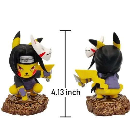 Pikachu Sasuke entre naruto e pokem action figure de coleção