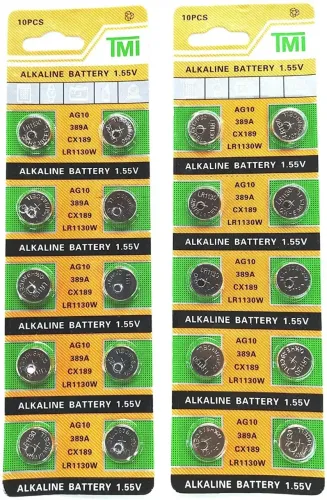 Bateria AG10 LR1130 389 CX189 Pilha Alcalina 1.55v UNIDADE