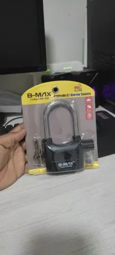 Tranca Cadeado com Alarme Para Bike Moto