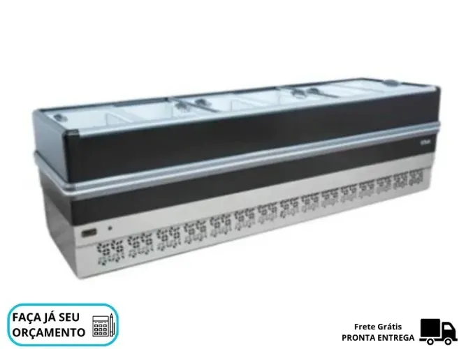 Ilha de Congelados 3 Metros Preta Polar 220v