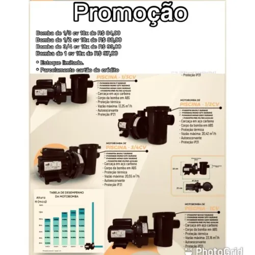 Bomba com pre filtro para piscina