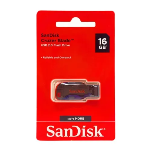 Pendrive De 16Gb Sandisk Cruzer Blade Original - Loja Natan Abreu