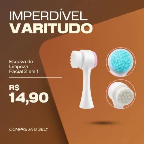 Escova de Limpeza Facial 2 em 1