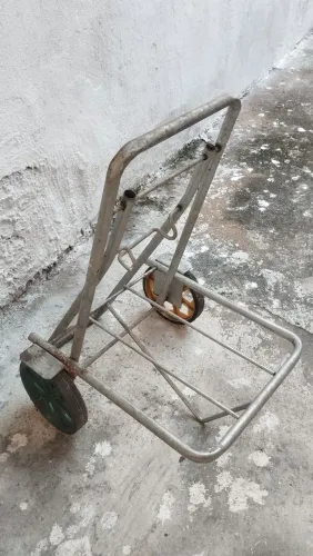 Carrinho de transporte dobrável maleiro bagageiro de duas rodas