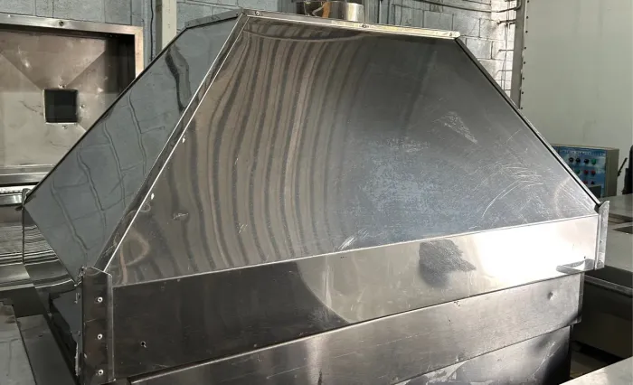 Coifa  Industrial  de Aço Inox com Motor e Tubulação 