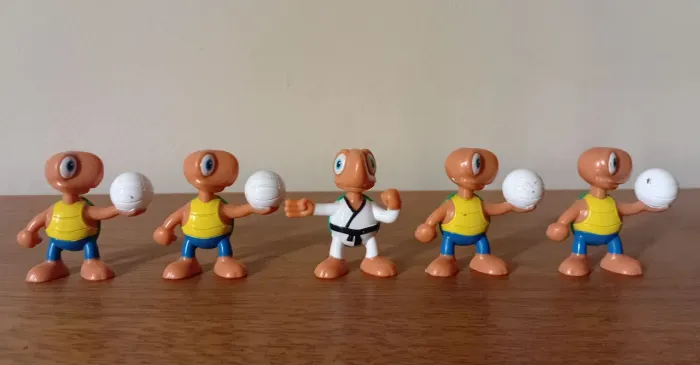 Coleção Tortuguitas Olimpíadas - 5 miniaturas