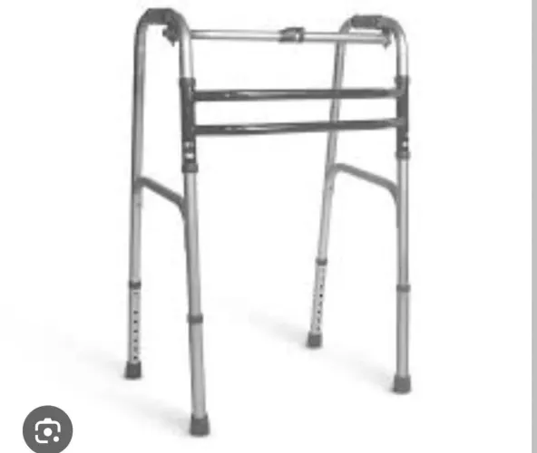 Andador adulto articulado fixo alumínio 3 barras Hidrolight SC300 cor prateado