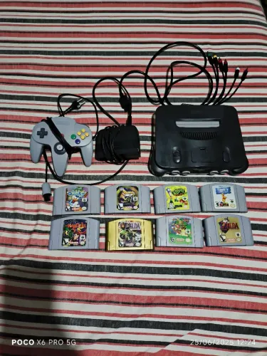 Nintendo 64 Completo com Jogos Clássicos ! Com cabo vídeo componente feito pelo Nando game