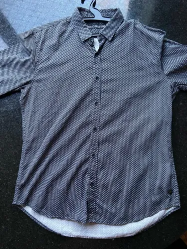 Camisa Social Masculina com Estampa Moderna