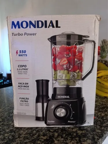 Liquidificador Mondial Turbo Power 550W - Novo