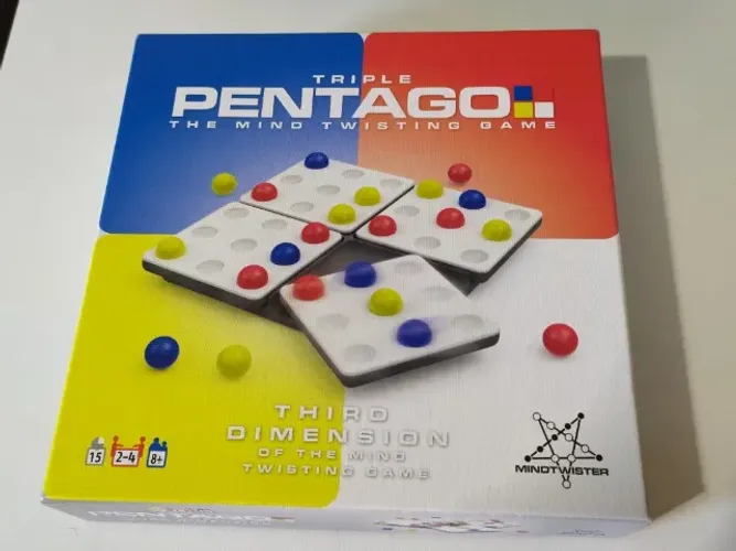 Triple Pentago - Boardgame - Jogo Tabuleiro Para 03 Pessoas 