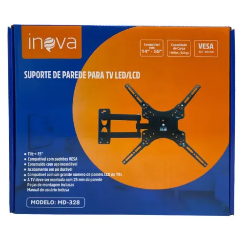 Suporte de TV Articulado 14" Até 55" Inova KV-328