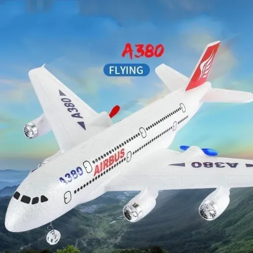 Aeromodelo Airbus A380 R/c 2.4ghz 2ch  Com Iluminação De Led