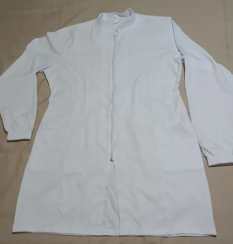 Jaleco Branco com Zíper