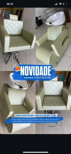 Lavatório com Cadeira para Salão de Beleza - Novo!