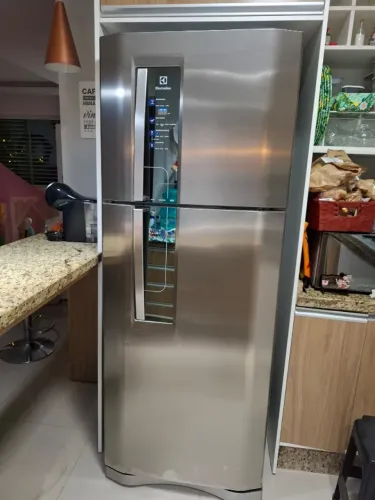 Refrigerador Geladeira Electrolux Frost Free Duplex DF51X 427 Litros Inox 127V