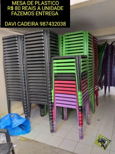 MESA DE PLASTICO WJD.D 8S SUW.E EN ENTREGO HOJE 