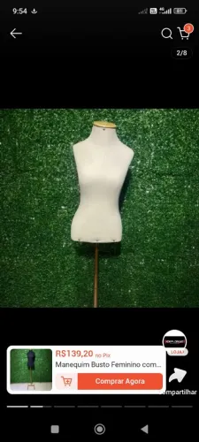 Manequim busto costura 