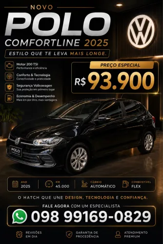Volkswagen Polo Comfortline TSI 1.0 Flex 12V Aut. 2025