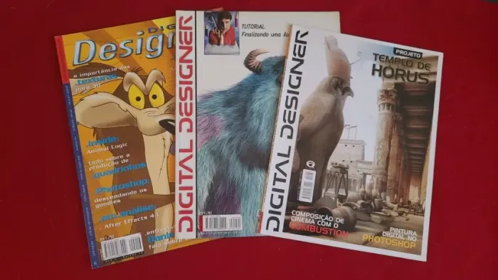 Lote com 3 edições da revista Digital Designer