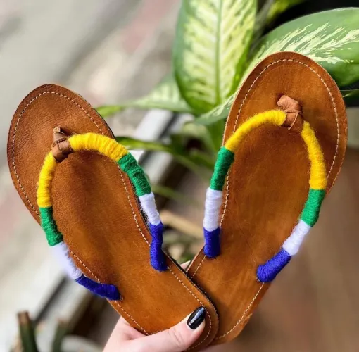 Sandália Couro Personalizada Brasil
