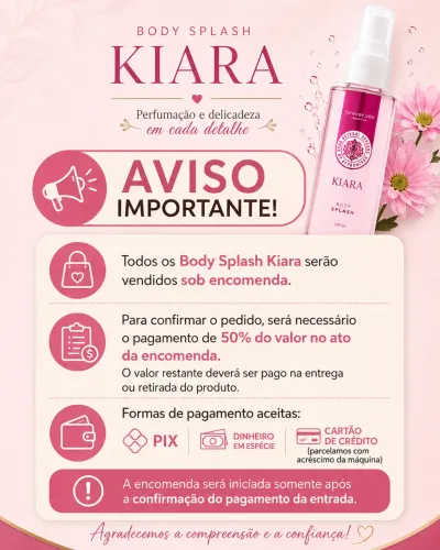 BODY SPLASH KIARA POR ENCOMENDA