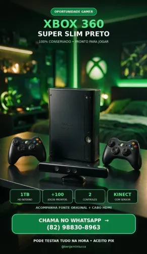 Xbox super slim com mais de 150 jogos