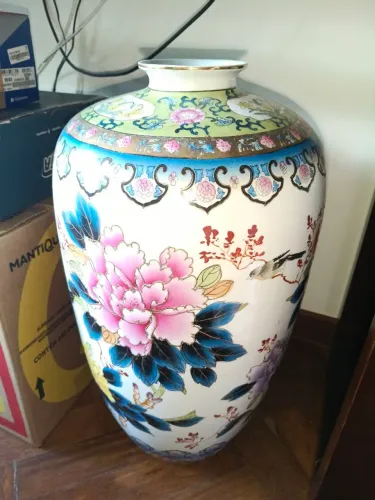 Vaso de chão Grande flores Peônia, vaso chinês, relíquia, ,70 cm