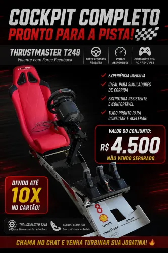 Cockpit e volante Thrusmaster T248