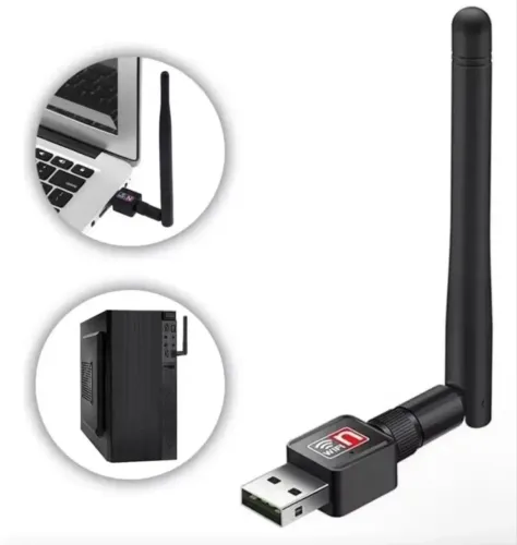 Adaptador Wi-Fi USB KA-T8188 com Antena Externa