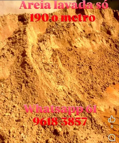 Areia lavada média e areia lavada fina