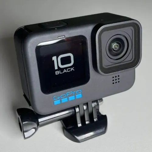 GoPro HERO 10 impecavél+Cartão 128+2 baterias +carregador triplo+case+Bastão extensor+kit