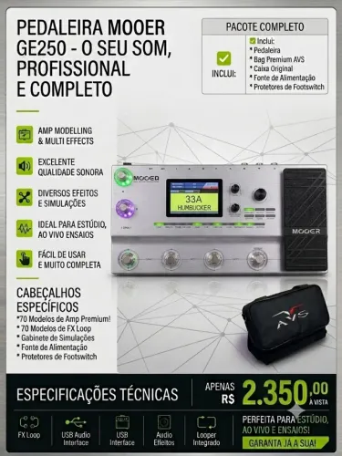 Pedaleira Mooer GE250 OPORTUNIDADE