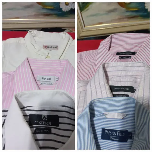 Camisa social masculina tamanho G ... 6 peca