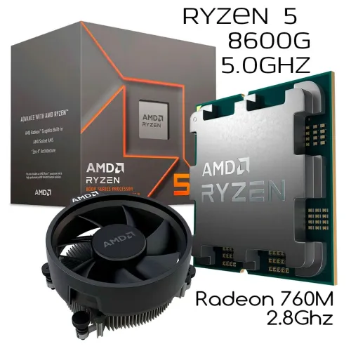 Ryzen 5 8600G 5.0Ghz + Radeon 760M 2.8Ghz AM5, DDR5 *Opem Box