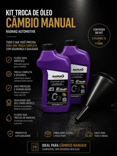 Kit Óleo Câmbio Manual 75W85 Completo