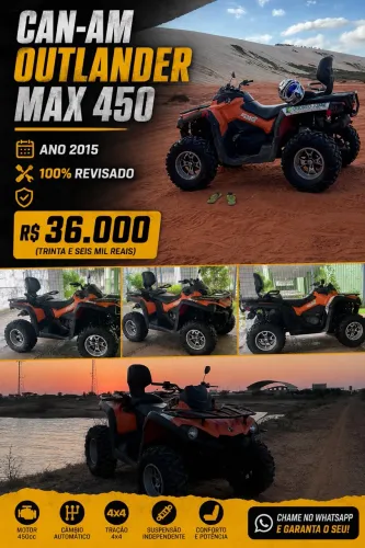 Quadriciclo Can am max 2 lugares
