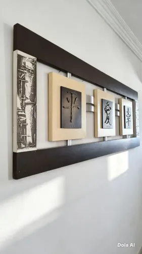 Quadro decorativo paz, amor e felicidade. Ideal para casas, escritórios e corredores.