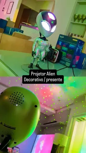 Alien ET luminária projetor de universo