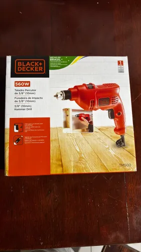 Furadeira impacto 3/8 560w black decker laranja 220v