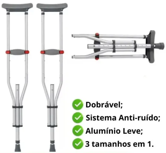 Vendo par de muletas novas.