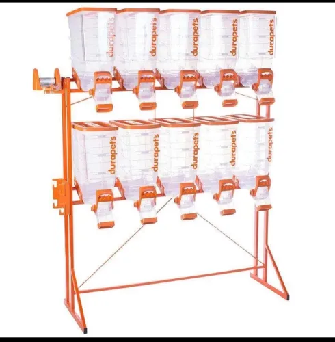 Dispenser De Rações E Grãos Durabox Laranja 10x40l Durapets